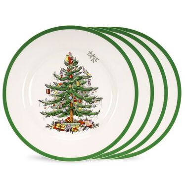 Christmas Tree Set of 4 Plates